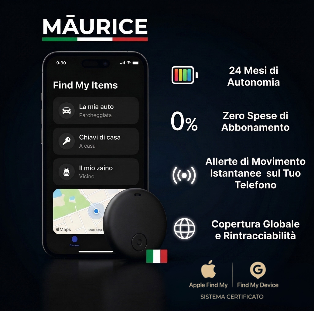Māurice Trace™ — Sistema di Sorveglianza Automobilistica (Senza Abbonamento)