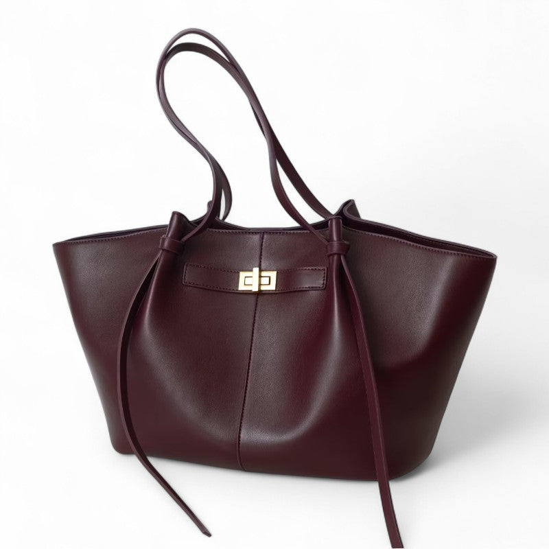LYRA – Borsa a mano grande in pelle PU nera