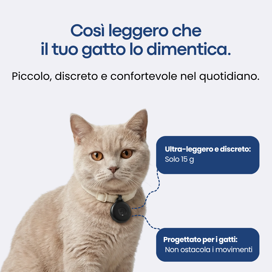Māurice Trace™ Gatti – Il Localizzatore GPS N°1 Senza Abbonamento
