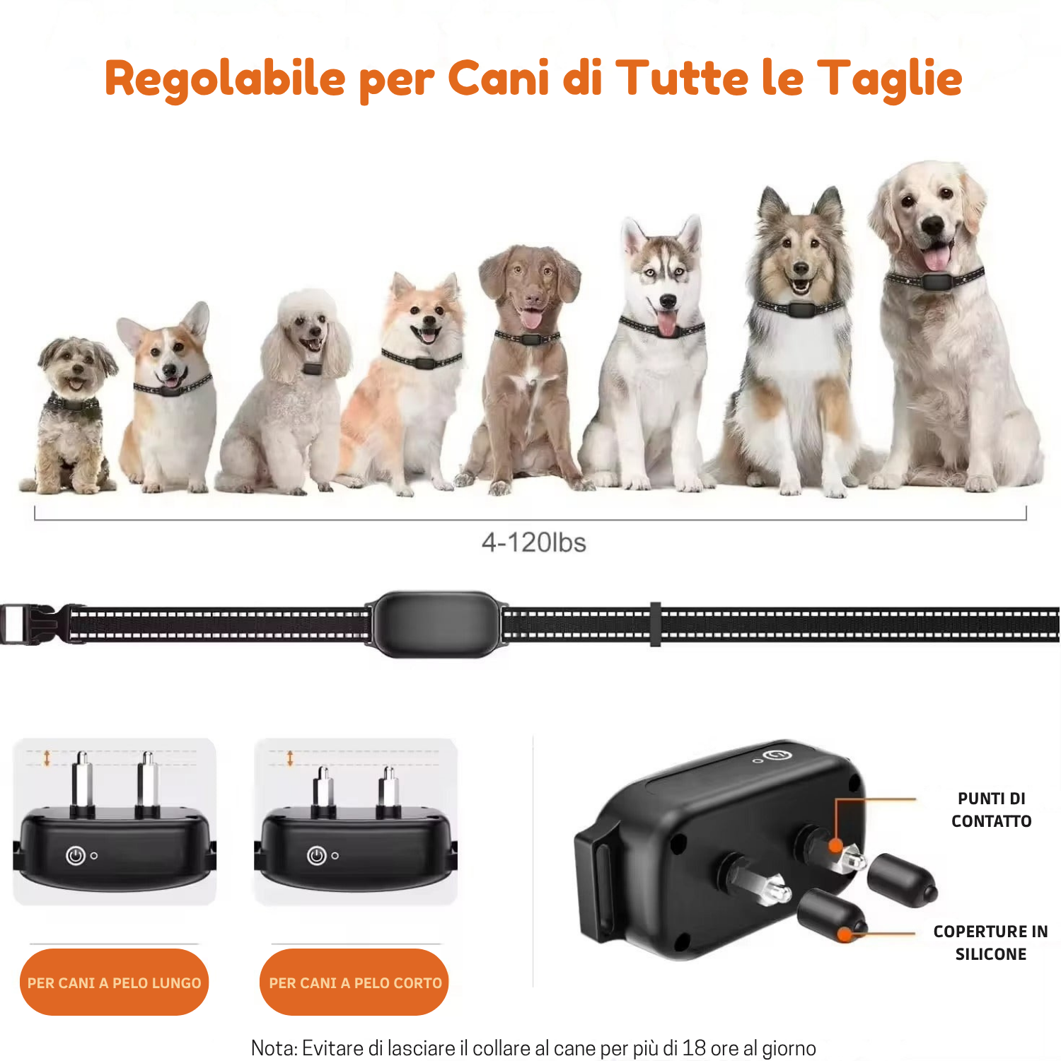Collare per Addestramento Cani Elettrico con Telecomando – Impermeabile, 16 Livelli di Stimolazione, Portata 1000m, Modalità Beep e Vibrazione