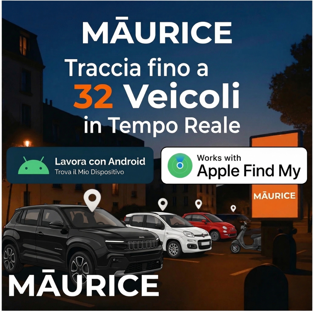 Māurice Trace™ — Sistema di Sorveglianza Automobilistica (Senza Abbonamento)
