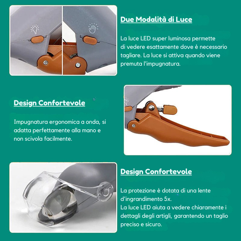 Tagliaunghie PawGuard Pro con sensori intelligenti di rilevamento rapido