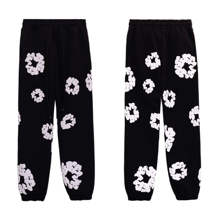 Caleb – Completo con Felpa Floreale a Maniche Lunghe e Pantaloni a Gamba Larga