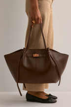 LYRA – Borsa a mano grande in pelle PU nera