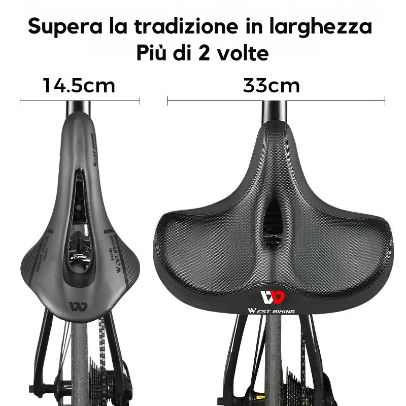 Sella per Bici Ultra-Comfort con Imbottitura Ergonomica e Design Traspirante – VeloraRide