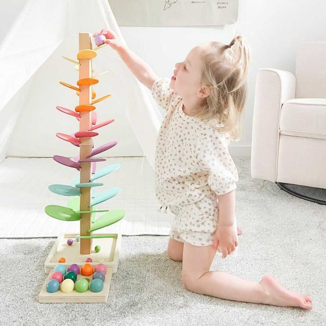 Torre del Suono Arcobaleno in legno | Set di Gioco Educativo Sensoriale