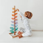 Torre del Suono Arcobaleno in legno | Set di Gioco Educativo Sensoriale