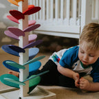 Torre del Suono Arcobaleno in legno | Set di Gioco Educativo Sensoriale