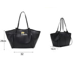 LYRA – Borsa a mano grande in pelle PU nera