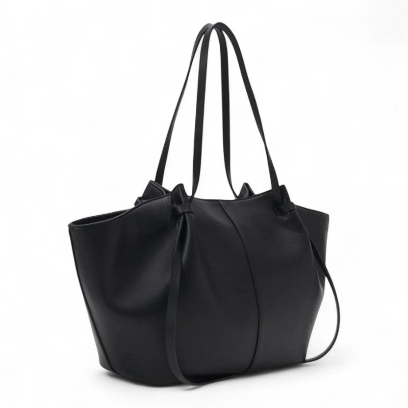 LYRA – Borsa a mano grande in pelle PU nera