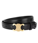 Cintura in Pelle Nera con Fibbia Dorata | Eleganza e Versatilità per Ogni Occasione