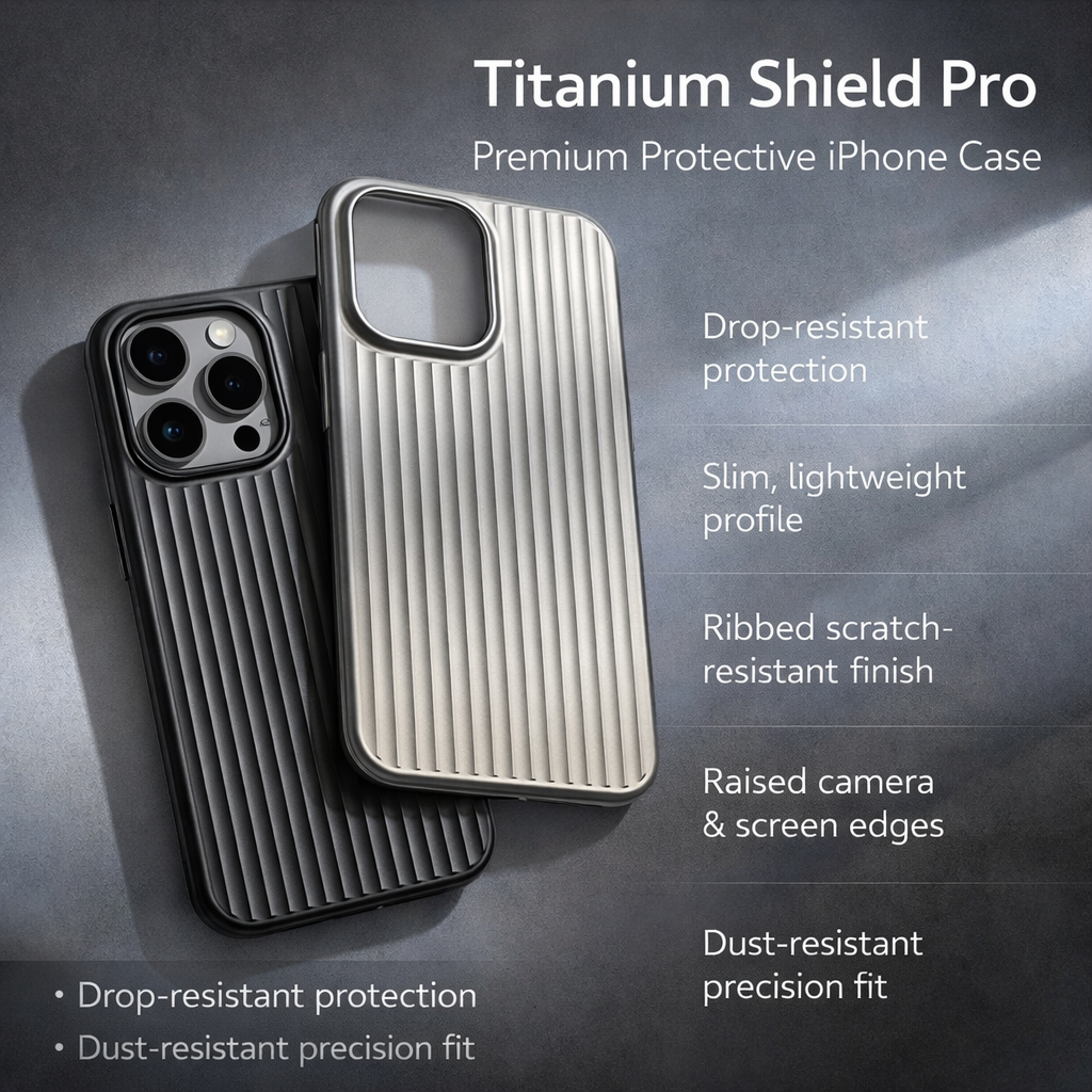 Titanium Shield Pro | Custodia Protettiva Premium per iPhone