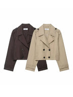 Trench Donna Elegante | Doppio Petto con Tasche Pratiche