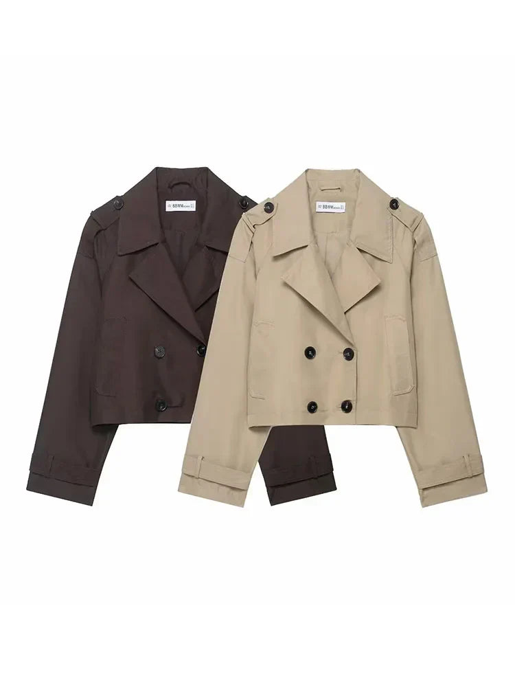 Trench Donna Elegante | Doppio Petto con Tasche Pratiche