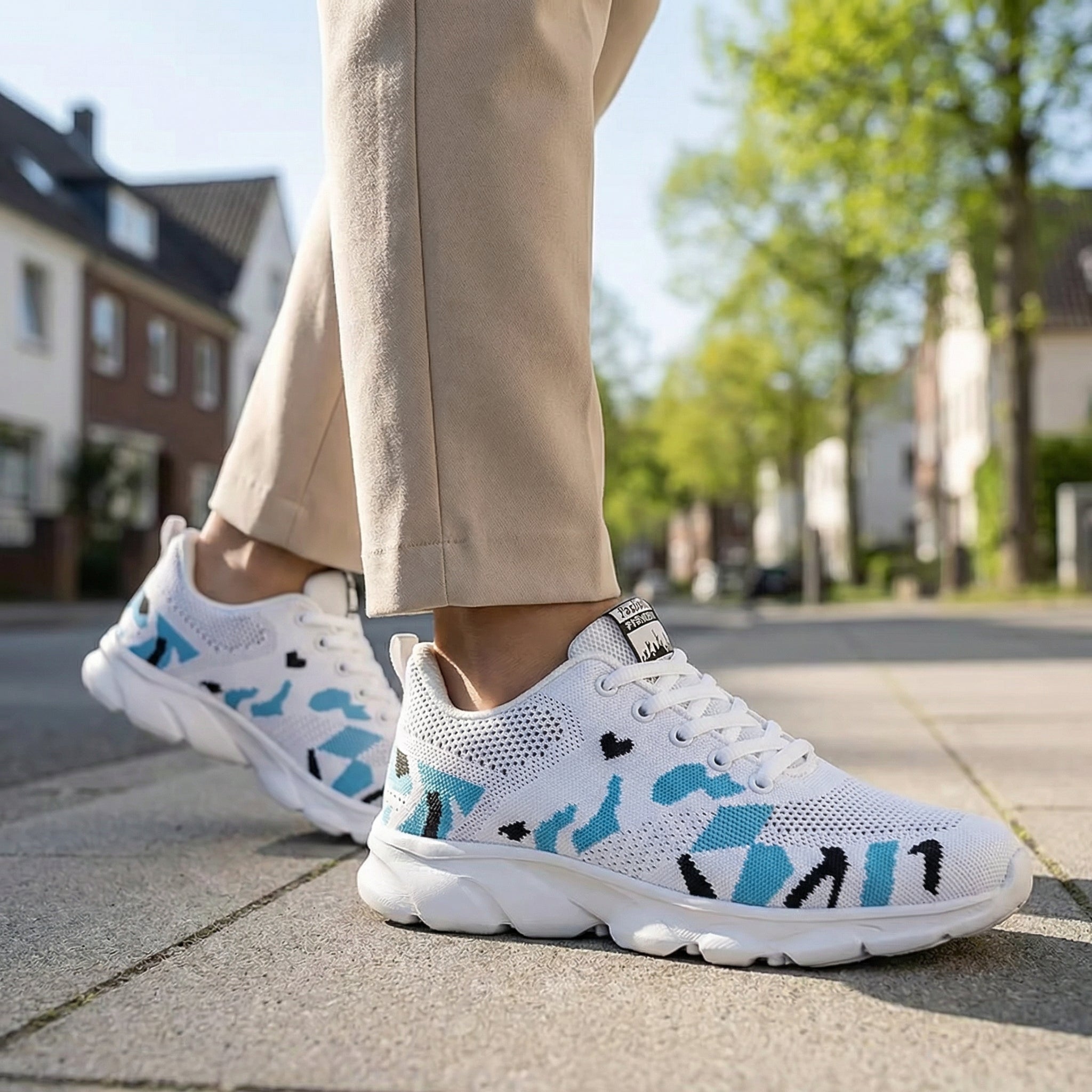 Camo Glide – Sneakers Ergonomiques en Mesh & Design Militaire - Maurice