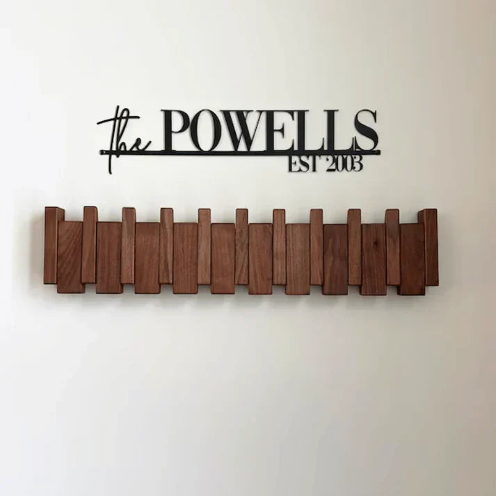 Primo | Appendiabiti in legno a forma di pianoforte | Design elegante | Legno durevole
