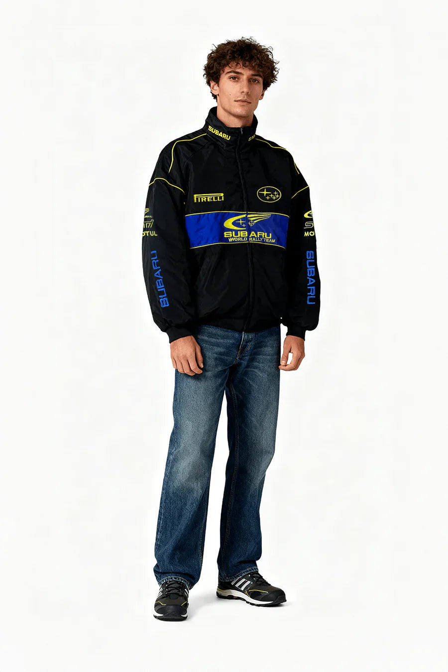 Giacca Subaru Rally Vintage Racing – Edizione Nera – Unisex – Retrò