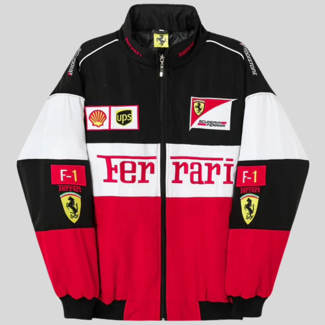 Giacca Racing Vintage Unisex – Giacca Motorsport Retrò Stile Streetwear con Zip – Maurice