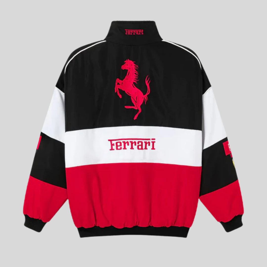 Giacca Racing Vintage Unisex – Giacca Motorsport Retrò Stile Streetwear con Zip – Maurice
